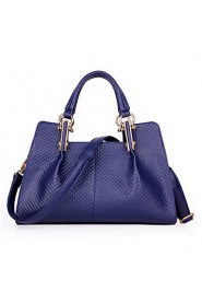 Women PU Hobo Shoulder Bag / Tote Blue / Black