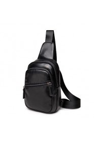 Men Formal / Sports / Casual / Outdoor / Office & Career / Shopping PU Cross Body Bag Black