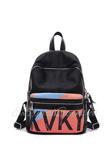 Women Casual / Outdoor / Shopping Oxford Cloth / Nylon Zipper Backpack