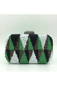 Women Metal Flap Clutch / Evening Bag Blue / Green / Yellow / Orange