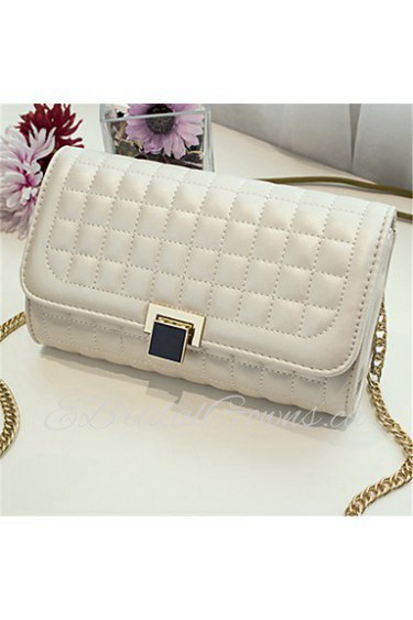 Women PU Baguette Shoulder Bag White / Pink / Gray / Black