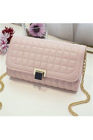 Women PU Baguette Shoulder Bag White / Pink / Gray / Black