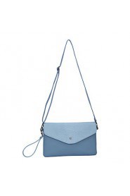 Women PU Envelope Shoulder Bag / Satchel / Cross Body Bag Blue