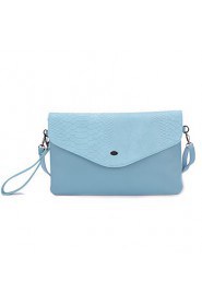 Women PU Envelope Shoulder Bag / Satchel / Cross Body Bag Blue