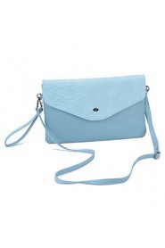 Women PU Envelope Shoulder Bag / Satchel / Cross Body Bag Blue