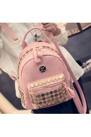 Women PU Bucket Backpack / Travel Bag Pink / Blue / Green / Gray / Black / Khaki