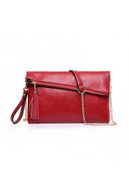 Women PU Flap Shoulder Bag / Satchel Pink / Blue / Red / Black