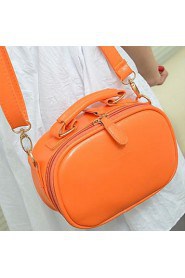 Fashion Simple Double Zippered Shoulder Bag