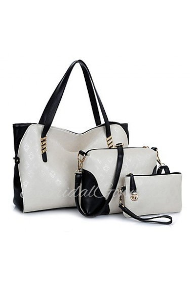 Women PU Barrel Shoulder Bag / Tote White / Blue / Gold / Black