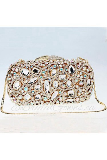 Women's Pillow Design Crystal Evening Dinner Hand Purse