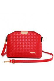 Women PU Shell Shoulder Bag / Satchel Beige / Blue / Gold / Red / Black