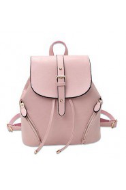 Women PU Sling Bag Backpack Pink / Black