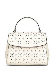 Women PU Flap Shoulder Bag / Tote / Satchel White / Black