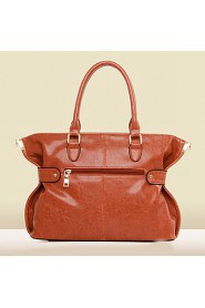 Women PU Barrel Shoulder Bag / Tote Blue / Brown / Red / Black