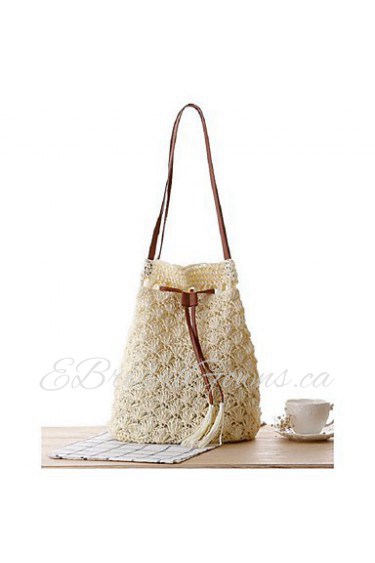 Women Casual Straw Shoulder Bag White / Green / Yellow / Brown / Khaki