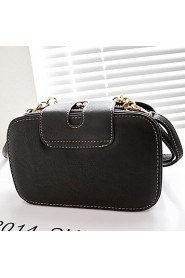 Women PU Sling Bag Shoulder Bag Black