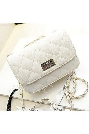 Women PU Baguette Shoulder Bag White / Pink / Purple / Black