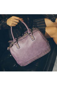 Women PU Duffel Shoulder Bag / Tote / Satchel Purple / Red / Gray / Black