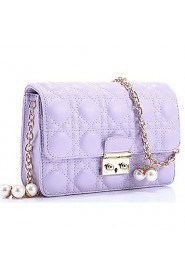 Women PU Sling Bag Shoulder Bag Purple / Blue / Black / Fuchsia