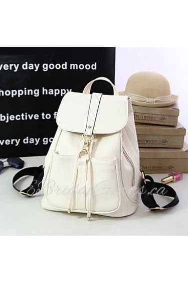 Women PU Baguette Shoulder Bag / Backpack / School Bag Multi color