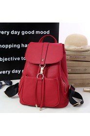 Women PU Baguette Shoulder Bag / Backpack / School Bag Multi color