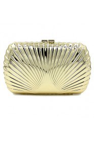 Women Metal Minaudiere Clutch / Evening Bag Gold / Gray