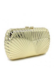 Women Metal Minaudiere Clutch / Evening Bag Gold / Gray