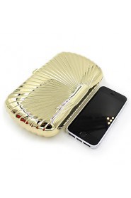 Women Metal Minaudiere Clutch / Evening Bag Gold / Gray