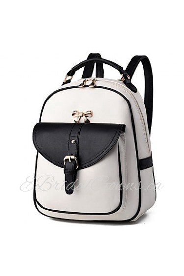 Women PU Baguette Shoulder Bag / Backpack / School Bag Multi color