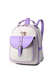 Women PU Baguette Shoulder Bag / Backpack / School Bag Multi color