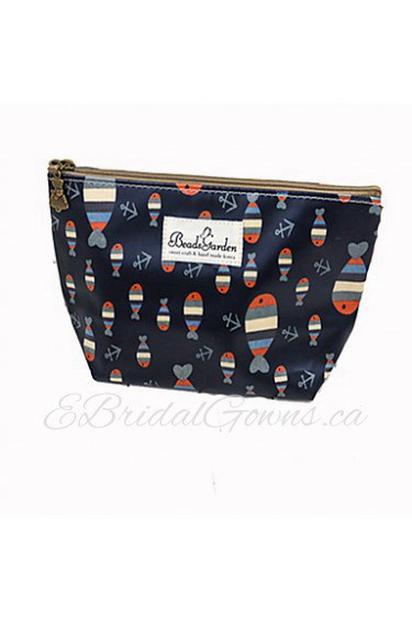 Women PU Casual Cosmetic Bag Black 22cm*13cm*7.5cm