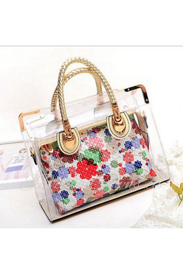 Women Polyester Baguette Tote Multi color