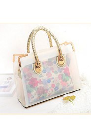 Women Polyester Baguette Tote Multi color