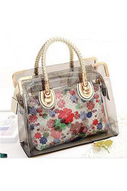 Women Polyester Baguette Tote Multi color