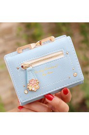 Women's PU Wallet White/Pink/Blue/Red/Black