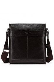 Men PU Messenger Shoulder Bag / Satchel Brown / Black