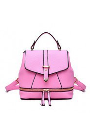 Women PU Baguette Shoulder Bag / Backpack / School Bag Multi color