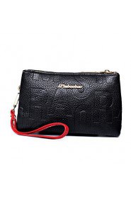 Women PU Shopper Tote Black