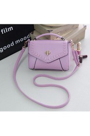 Women PU Sling Bag Shoulder Bag Pink / Purple / Gray / Black