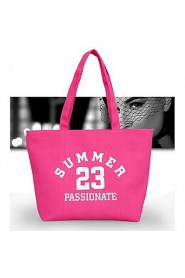 Women Canvas Shopper Shoulder Bag / Tote Beige / Pink / Blue / Gray / Black