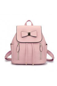 Women PU Sling Bag Backpack Pink / Black