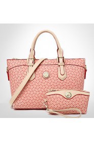 Women PU Barrel Shoulder Bag / Tote / Clutch White / Pink / Blue / Brown