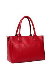 Women PU Barrel Shoulder Bag / Tote Blue / Red / Black / Burgundy