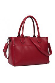 Women PU Barrel Shoulder Bag / Tote Blue / Red / Black / Burgundy