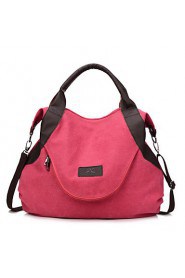 Women Canvas Saddle Shoulder Bag / Tote / Satchel / Storage Bag / Travel Bag Pink / Blue / Burgundy