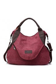 Women Canvas Saddle Shoulder Bag / Tote / Satchel / Storage Bag / Travel Bag Pink / Blue / Burgundy