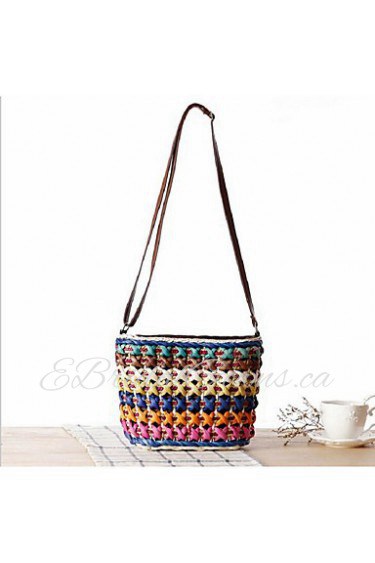 Women Casual Straw Shoulder Bag Blue / Yellow / Brown / Fuchsia