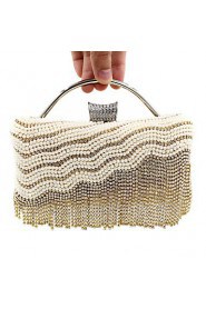 Women's Handmade High grade Pearl Diamonds Tassel Party/Evening Bag