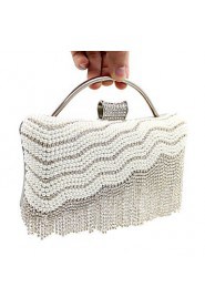 Women's Handmade High grade Pearl Diamonds Tassel Party/Evening Bag