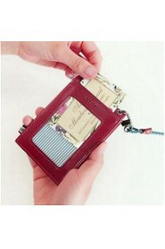 Women PU Casual / Professioanl Use Card & ID Holder / Coin Purse Red / Black